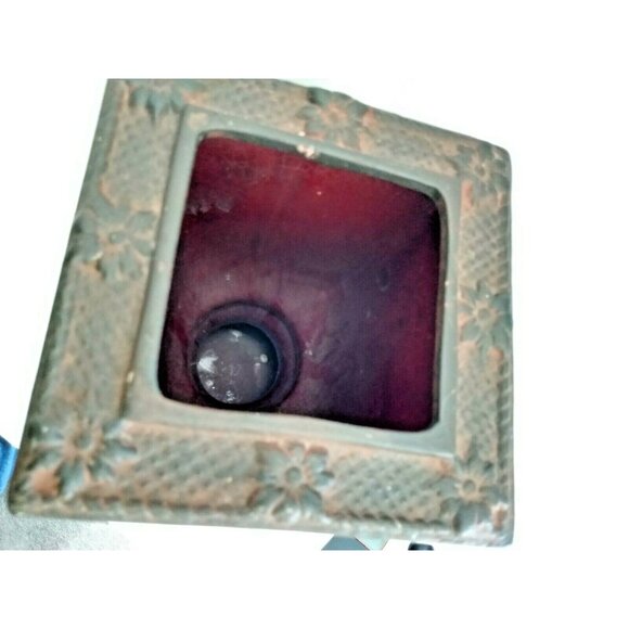 Vintage Pottery Pedastal Vase High Luster & Salt Glaze 8 1/2" Tall Germany - Picture 7 of 10